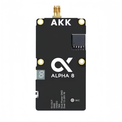 AKK 8W VTX Alpha8 Беспроводной видеопередатчик 80CH 5.8G 8W 5W 3W 1W Поддержка питания Smart Audio
