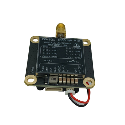 2.2G 1.6W беспилотный аналоговый видеопередатчик 2.2Ghz FPV VTX Дальняя видеопередача