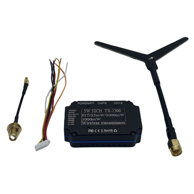 1.2G 1.3G 5W Беспроводной видеопередатчик 32CH FPV VTX 25mW 2000mW 5000mW Видеолинк